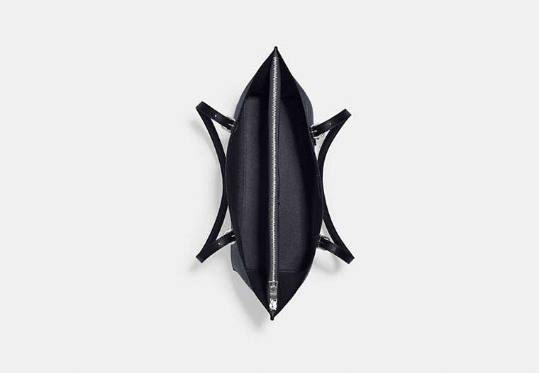 Coach- Mollie Tote In Signature Canvas -  Silver/Denim/Midnight Navy