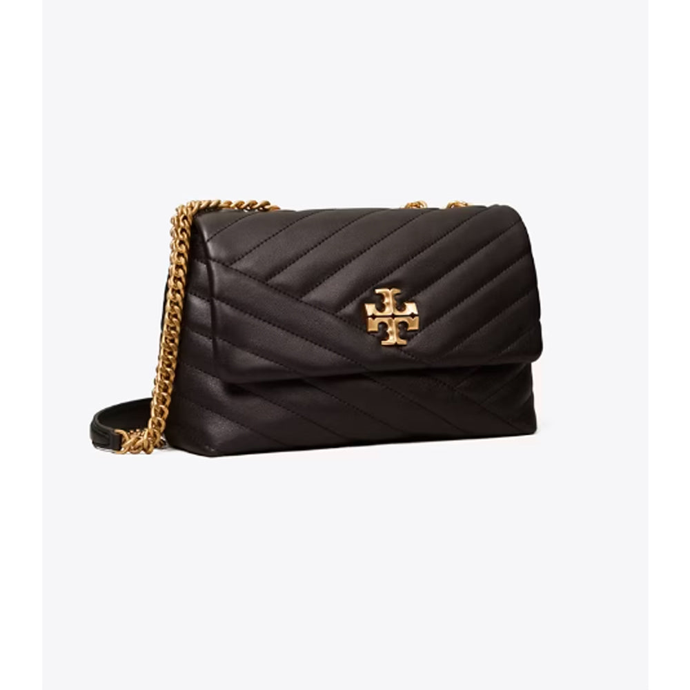 Tory Burch- Small Kira Chevron Convertible Shoulder Bag (Black)