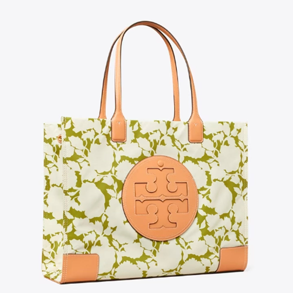 Tory Burch- Ella Printed Tote (Green Bold Flower) – Amreki