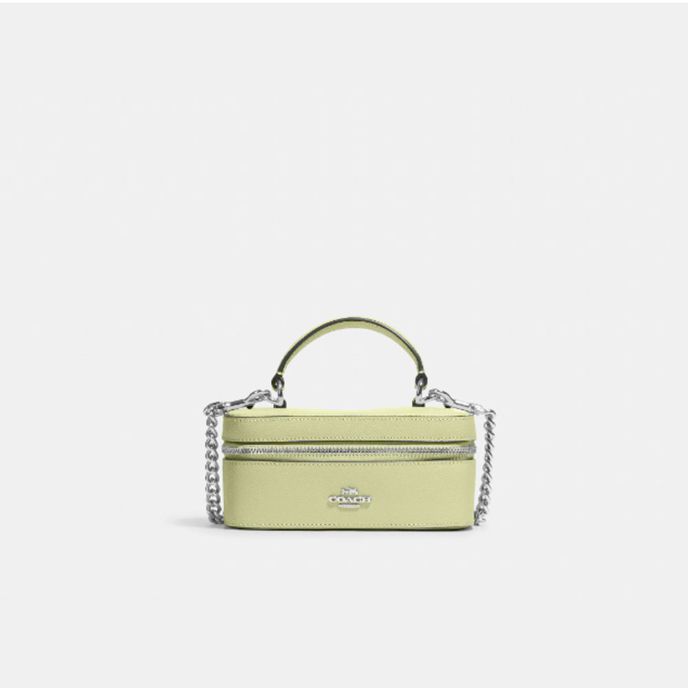 Coach- Train Case Crossbody (Silver/Pale Lime)