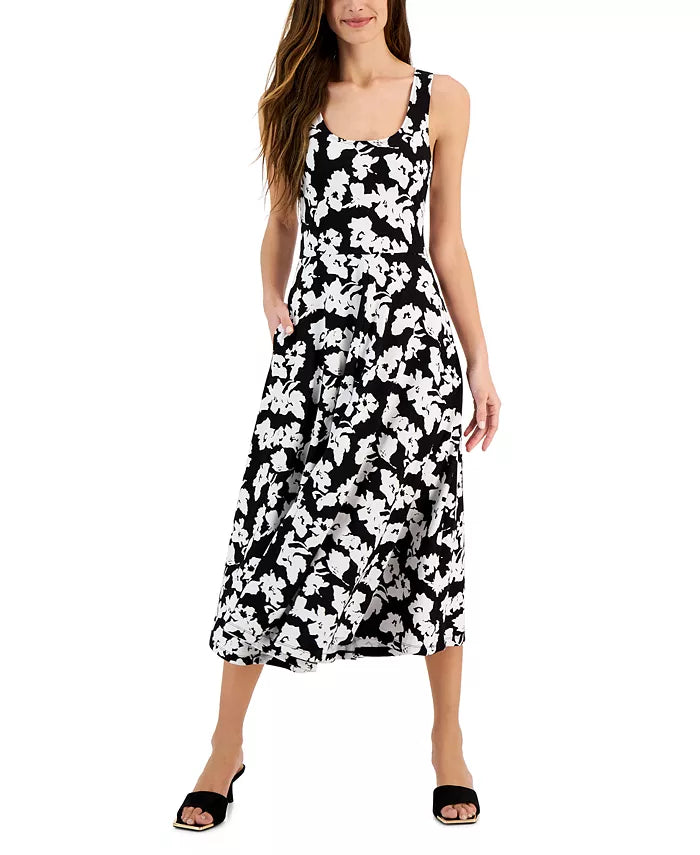 Macy's- Women's Printed Sleeveless Midi Dress, Created for Macy's – Amreki