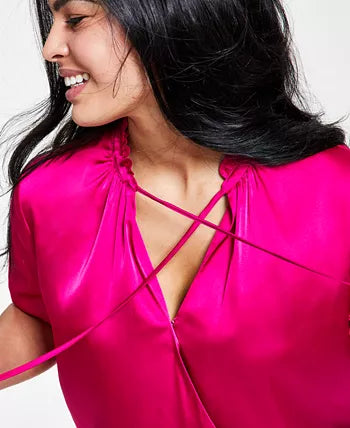 Macy's- INC International Concepts Women's Surplice Tie-Neck Top, Created for Macy's