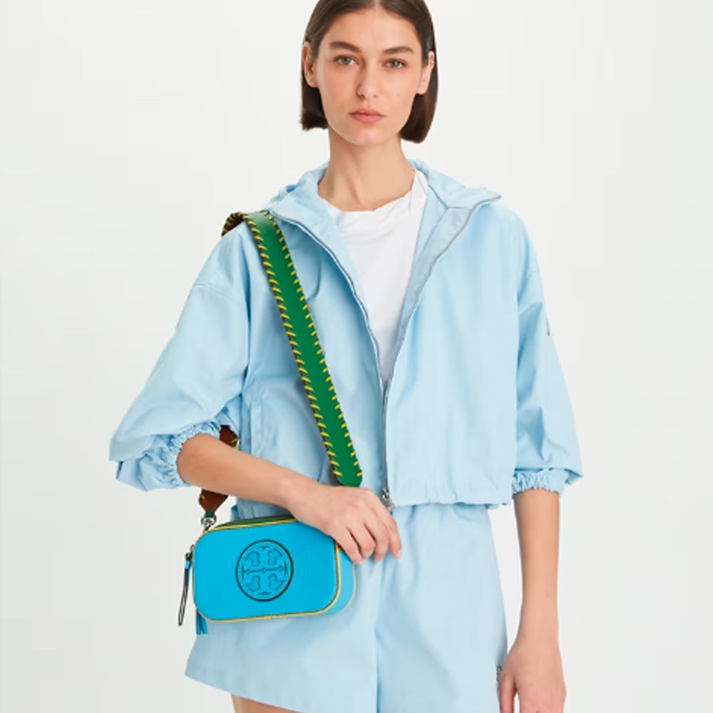 Tory Burch- Mini Miller Pop Edge Crossbody Bag (Blue Azure)