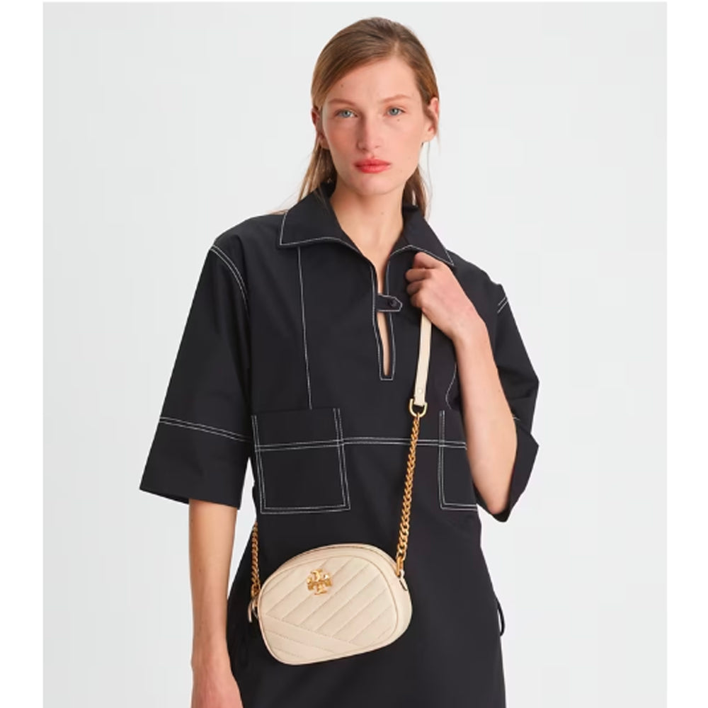 Tory Burch- Small Kira Chevron Camera Bag (New Cream)