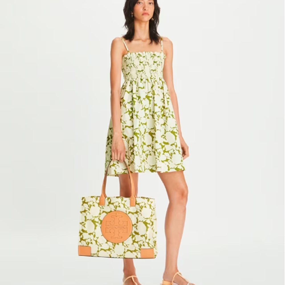 Tory Burch- Ella Printed Tote (Green Bold Flower) – Amreki