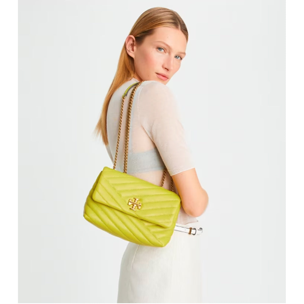 Tory Burch- Small Kira Chevron Convertible Shoulder Bag (Island Chartreuse)