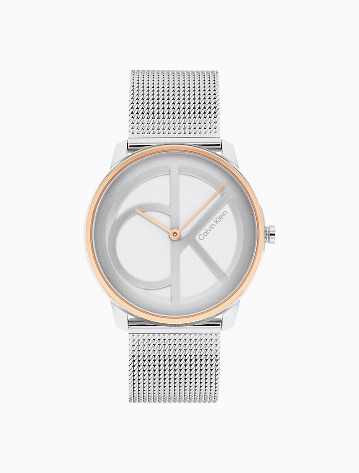 Calvin Klein- CK Mesh Bracelet 35mm Watch - Two Tone