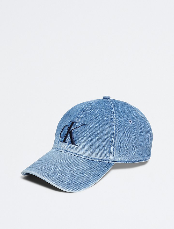 Logo - Amreki Klein- Denim Calvin – Blue Cap Monogram New