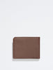 Calvin Klein- Saffiano Leather Coin Pouch Bifold Wallet - Brown Powder