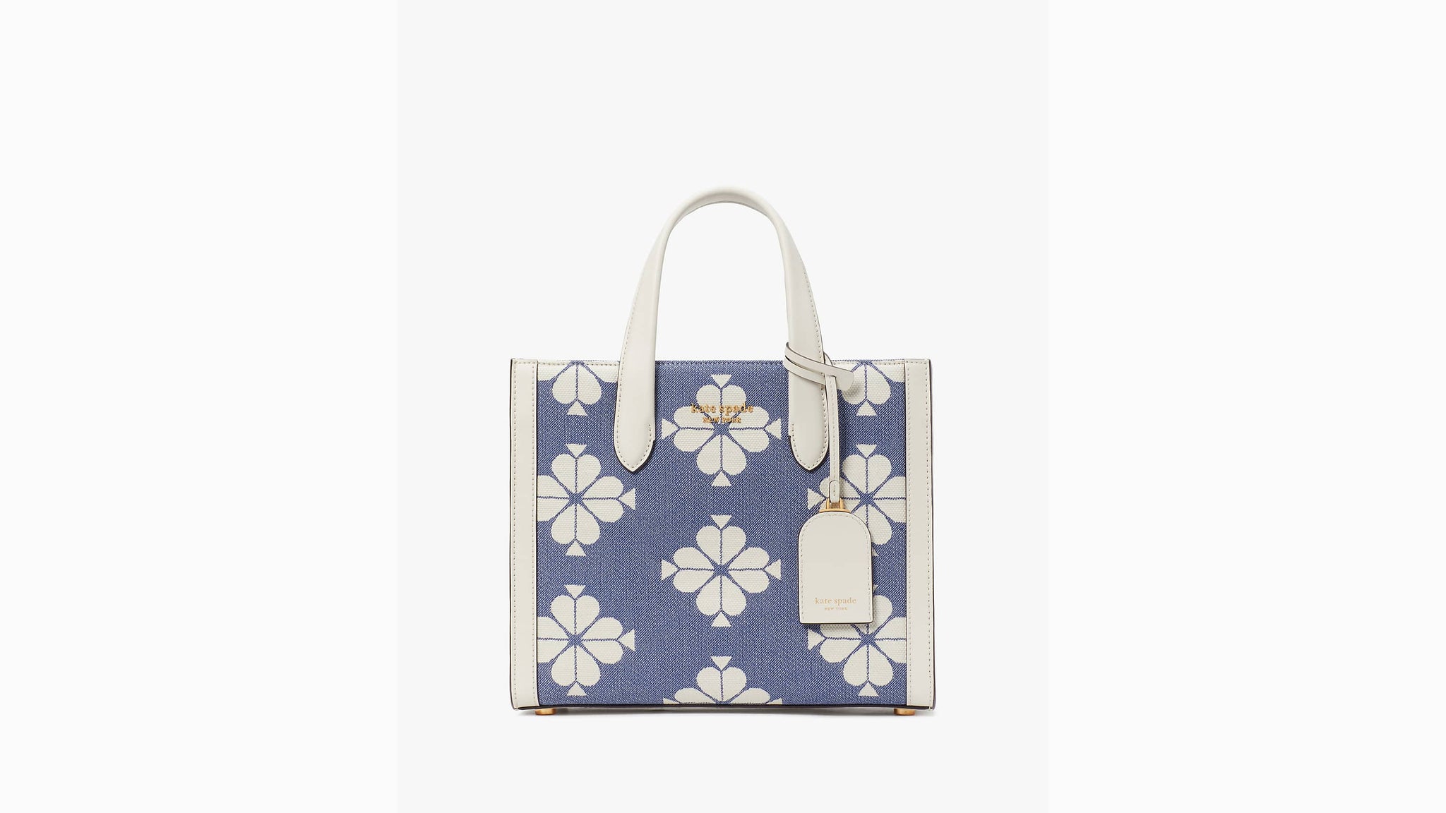 Kate Spade- Spade Flower Two-tone Canvas Manhattan Small Tote