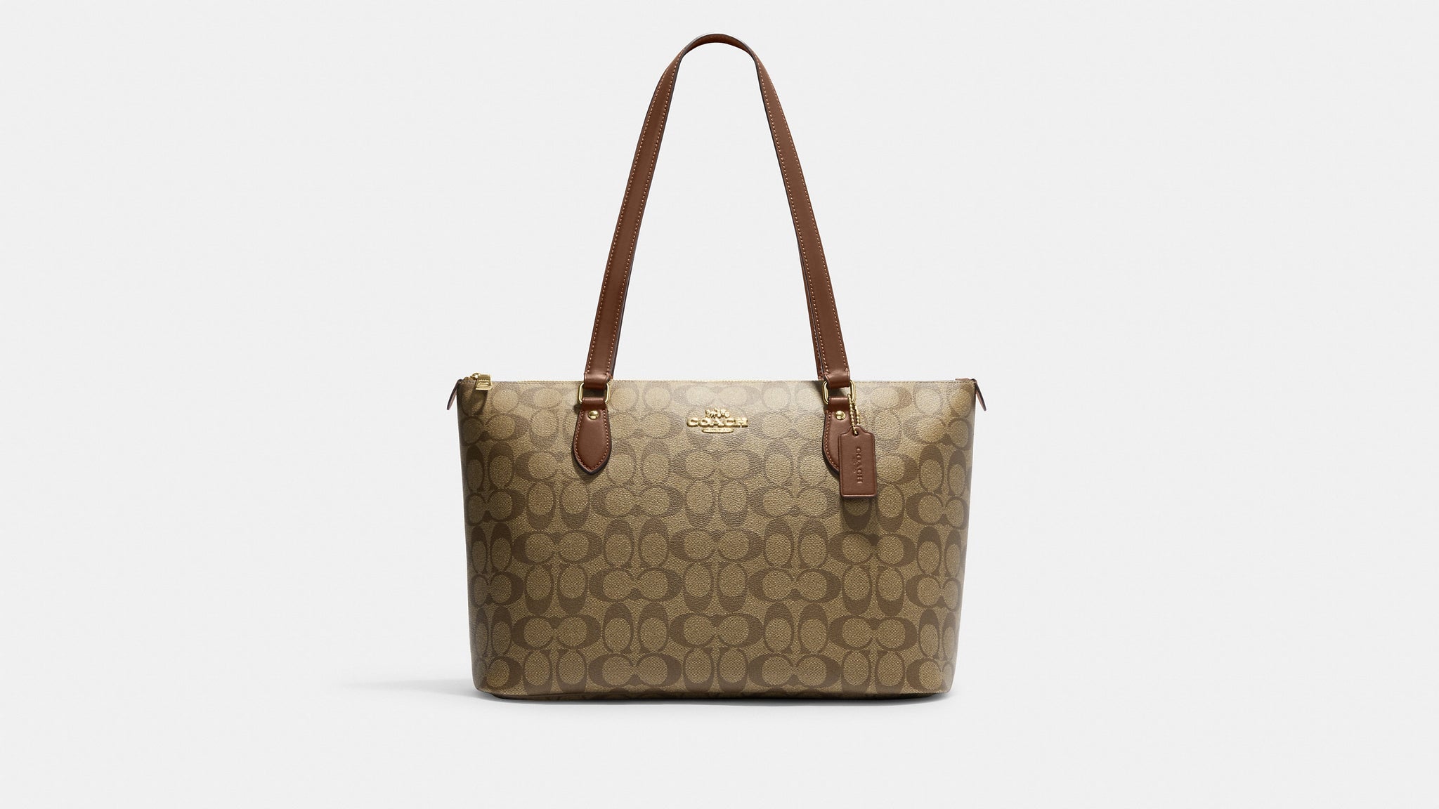 Coach- Gallery Tote In Signature Canvas