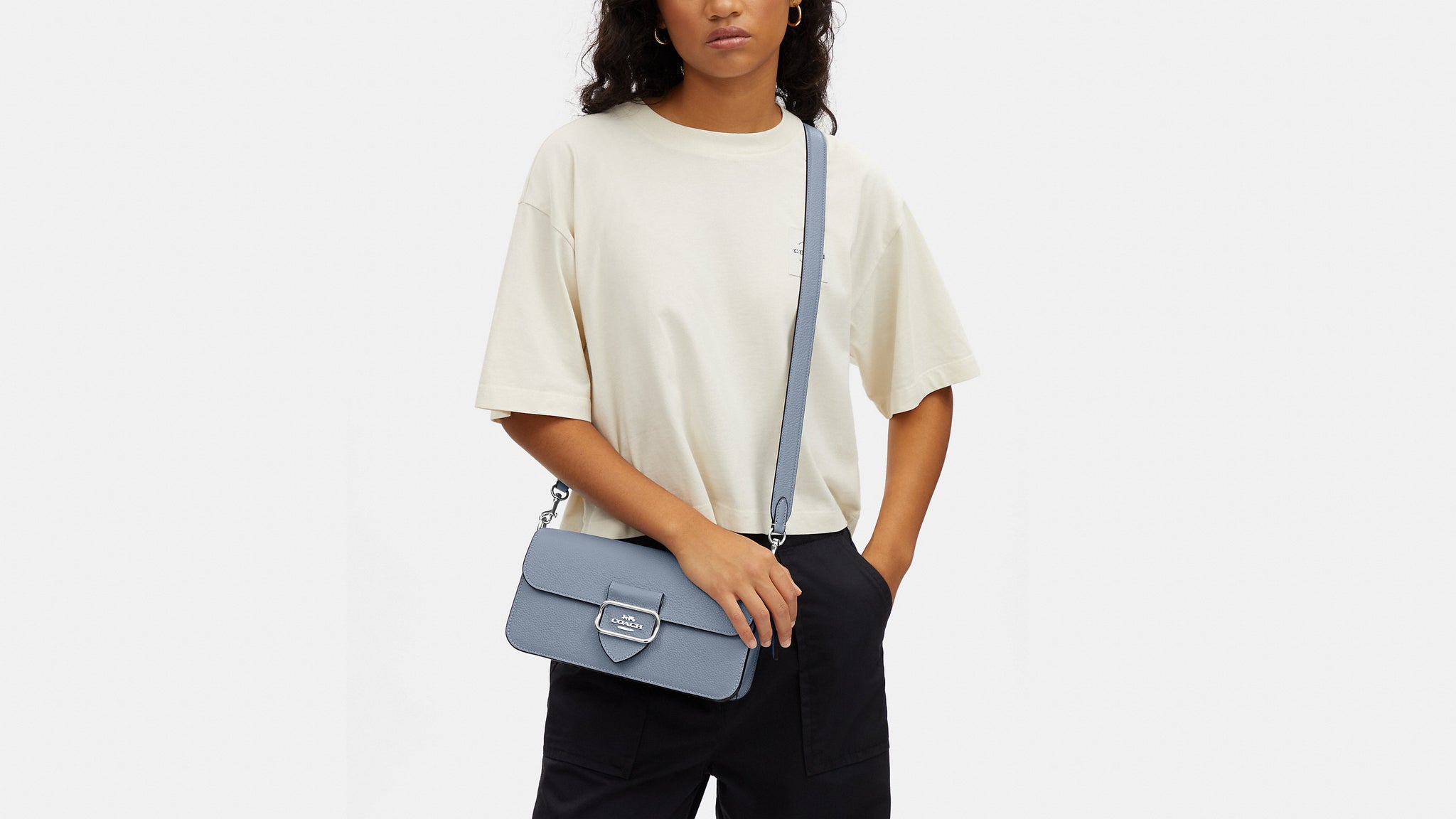 Coach- Morgan Shoulder Bag - Silver/Grey Mist