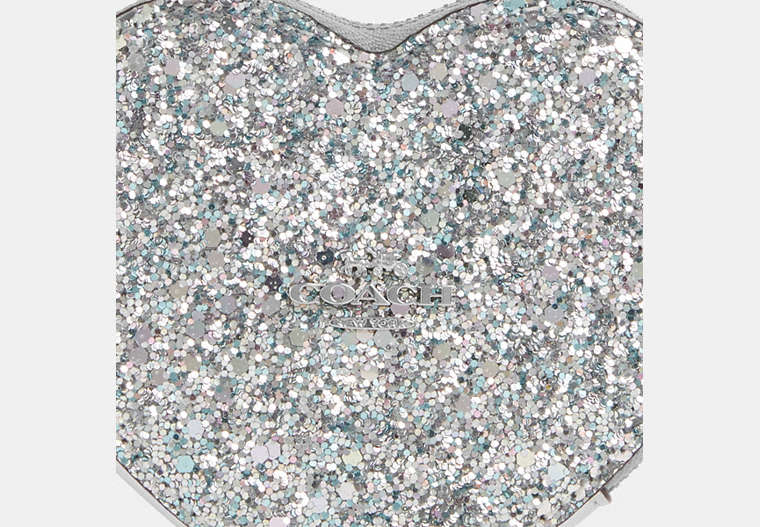 Coach- Heart Coin Case - Silver/Silver