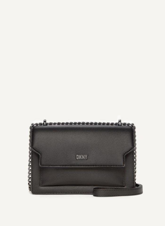 Dkny Jeanne Small Crossbody Bag In Black/silver