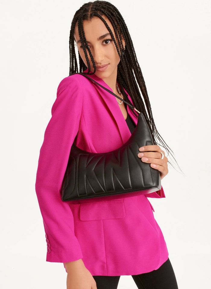 Dkny Leather Zip-top Shoulder Bag