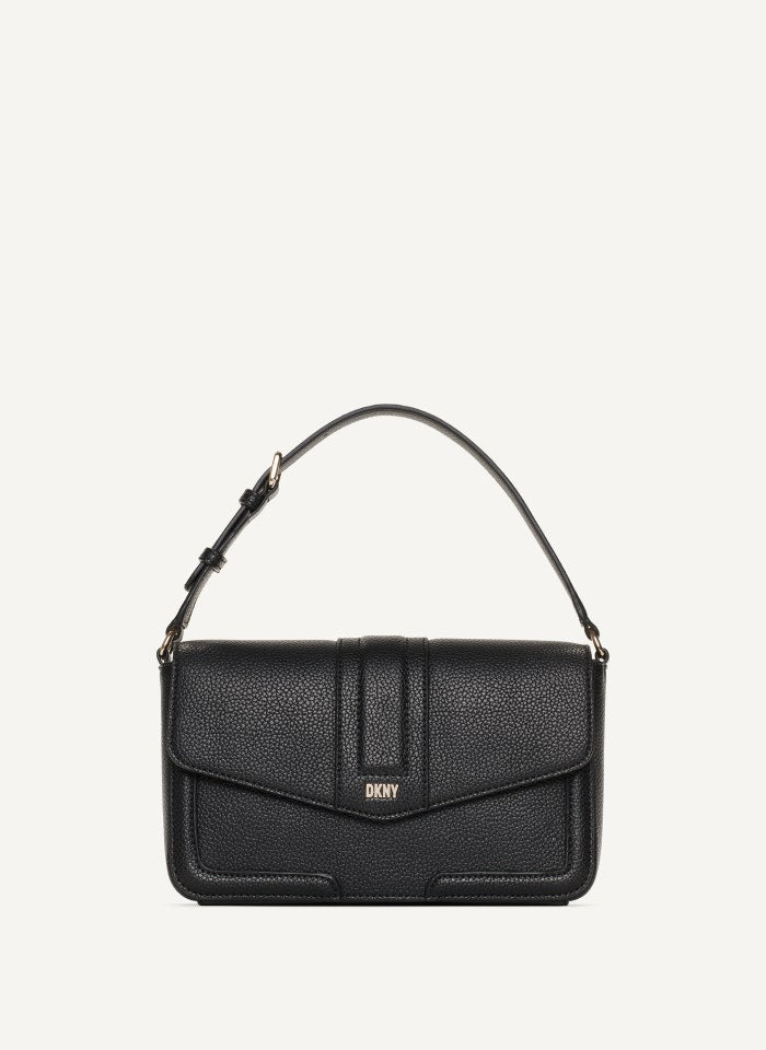 DKNY- Maxxe Shoulder Flap Crossbody (Black/Gold)