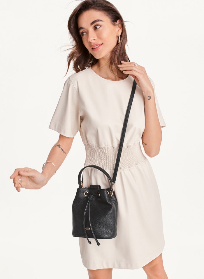 DKNY- Inessa Bucket Bag (Black/Gold) Amreki DKNY- Inessa Bucket Bag (Black/Gold) Amreki