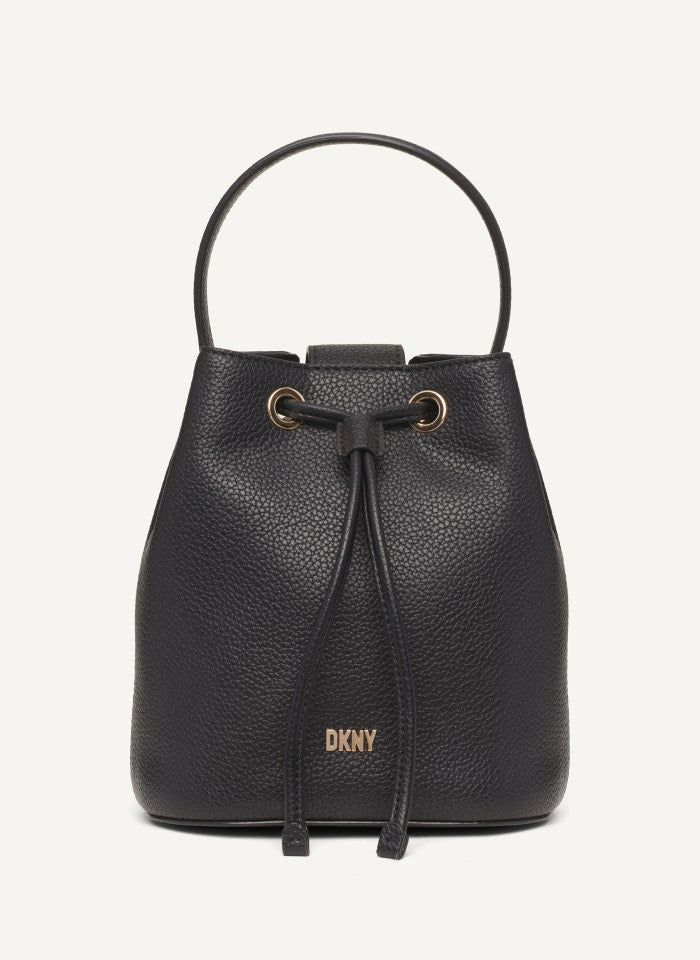 DKNY- Inessa Bucket Bag (Black/Gold)
