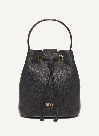 DKNY- Inessa Bucket Bag (Black/Gold)