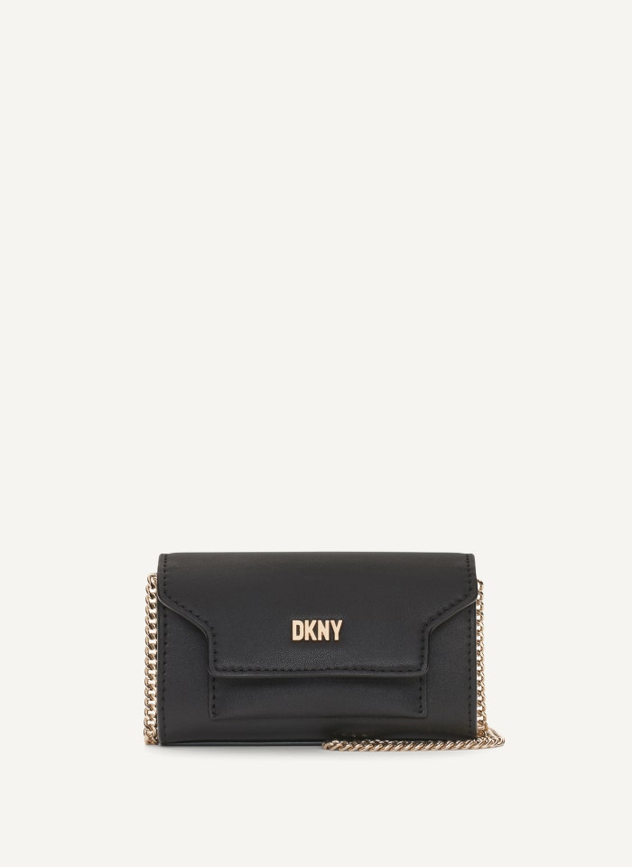 DKNY- Millie Micro Flap Crossbody (Black/Gold)