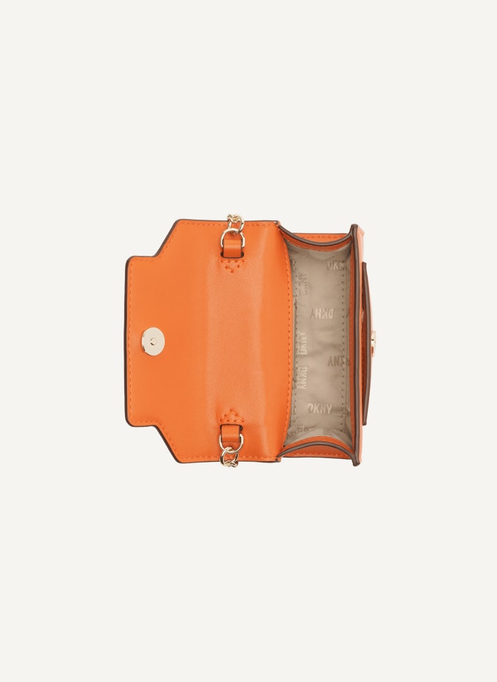 DKNY- Millie Micro Flap Crossbody (Flame)
