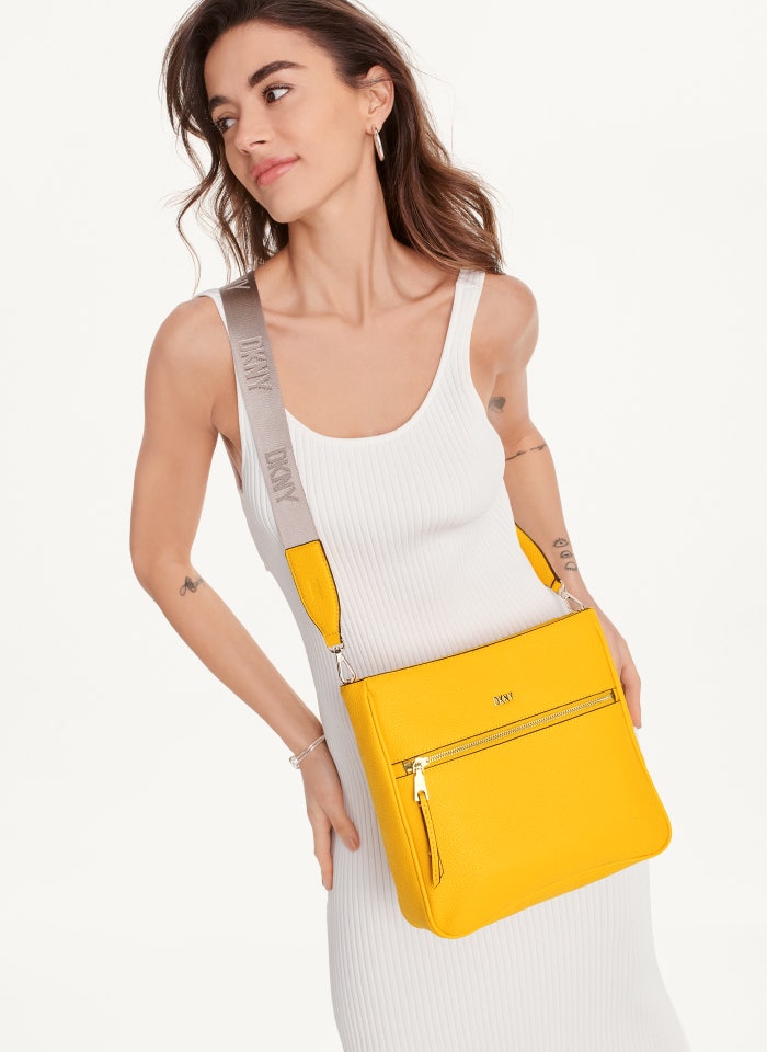 New DKNY Maxine Backpack Leather Sahara Yellow New DKNY Maxine Backpack Leather Sahara Yellow | eBay main image 3