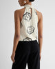 Express- Embroidered Lace Halter Neck Top - Swan 121