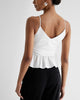 Express- V-Neck Peplum Cami - White 1