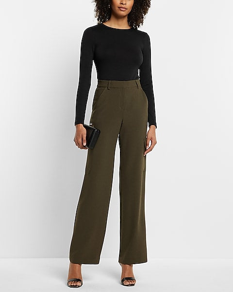 Express- Supersoft Crew Neck Long Sleeve Tee - Pitch Black 58