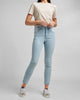 Express- High Waisted Light Wash Knit Skinny Jeans
