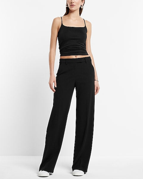 Express- Editor Mid Rise Relaxed Trouser Pant - Pitch Black 58