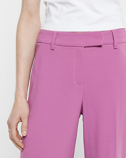Express- Editor Mid Rise Relaxed Trouser Pant - Light Purple 2504