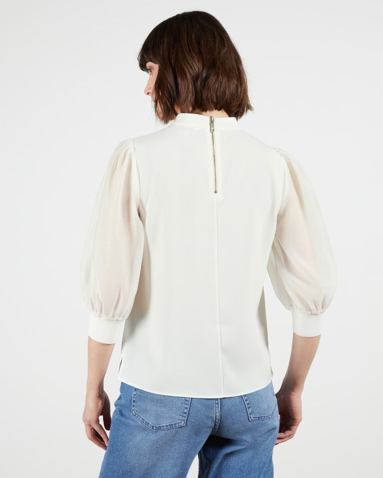 Ted Baker-Organza oversized sleeve top