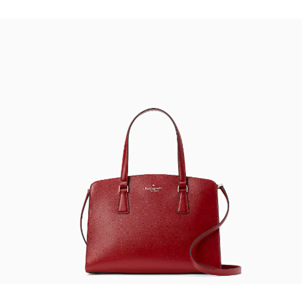 Kate Spade- Perry Leather Medium Satchel (Red Currant) – Amreki