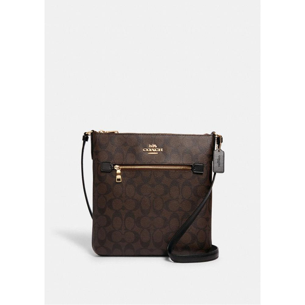 حقيبة ملف روان في قماش التوقيع - Im / Brown Black