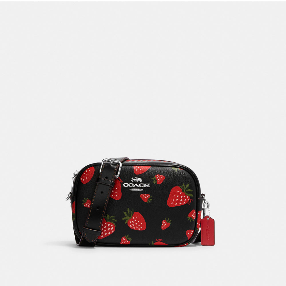 Coach Laptop Sleeve in Signature Canvas with Wild Strawberry Print