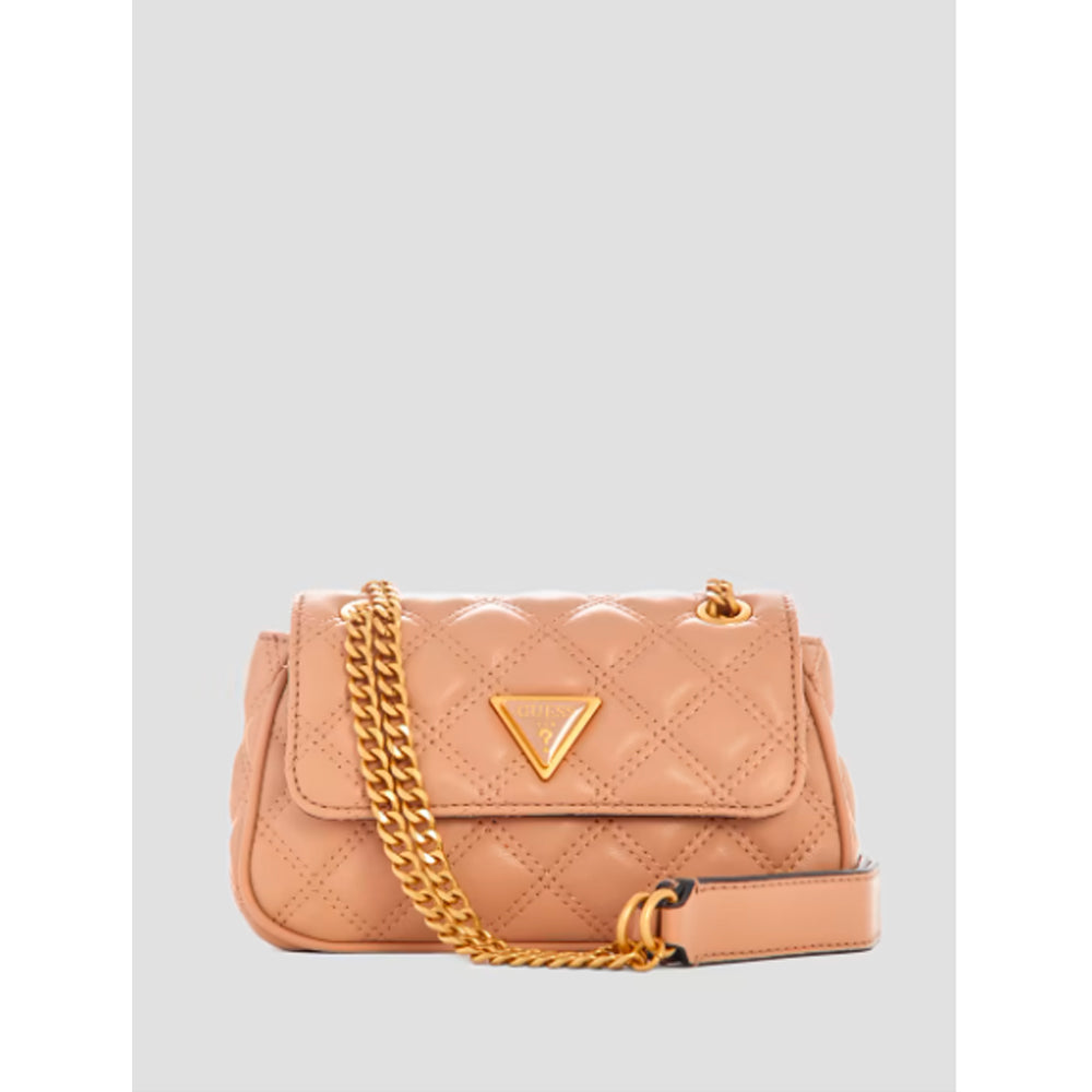 Guess- Giully Mini Convertible Crossbody (Beige Overflow)