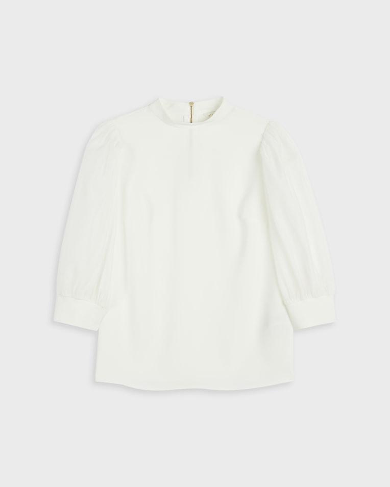 Ted Baker-Organza oversized sleeve top
