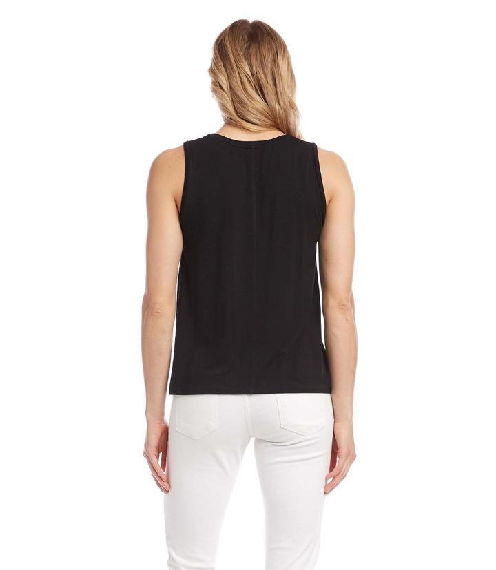 Karen Kane- Tie-Front Tank (BLACK)