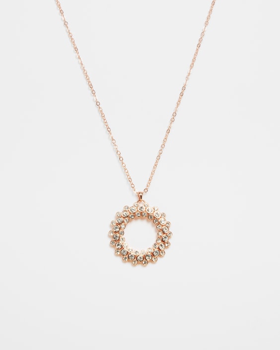 Ted Baker-TBJ2691 Crystal Aurora Hoop Pendant