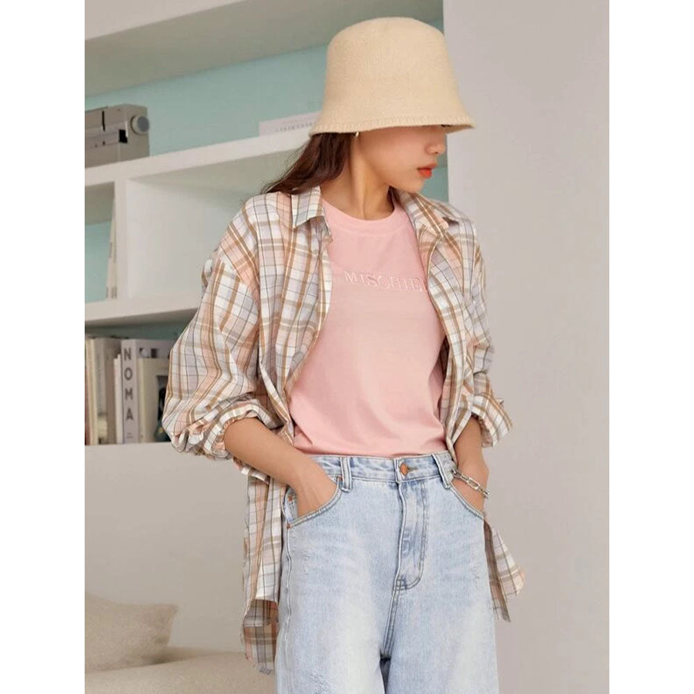 Romwe- Letter Embroidery Short Sleeve Tee