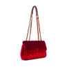 Guess- Inia Velvet Convertible Crossbody (Beet Red)