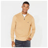 NAUTICA- QUARTER ZIP RIBBED FRONT SWEATER
