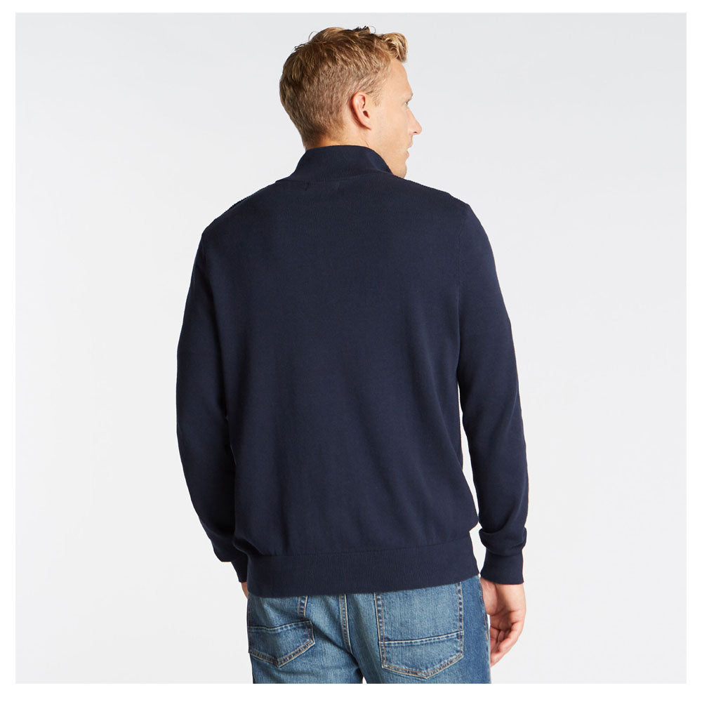 NAUTICA- QUARTER ZIP RIBBED FRONT SWEATER