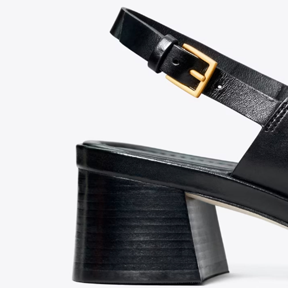 Tory Burch- Eleanor Heel Sandal - Perfect Black – Amreki