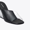 Tory Burch- Asymmetrical Heeled Mule Sandal - Perfect Black