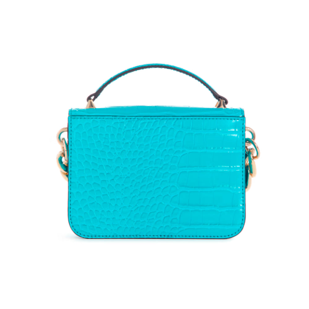 Guess- Retour Mini Top Handle Crossbody (Turquoise) – Amreki