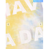 Zaful- Tie Dye Letters Print Slogan T-shirt - Yellow