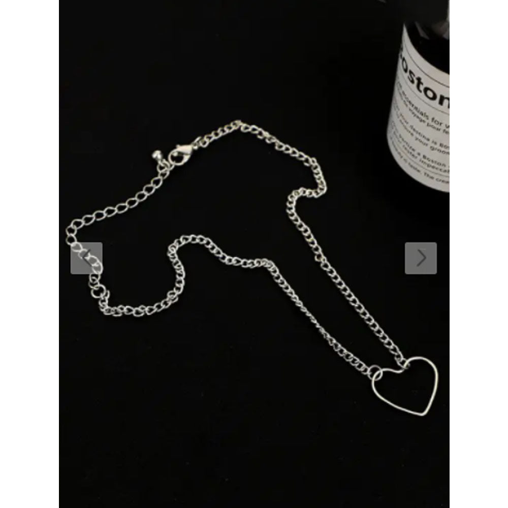 Zaful- Hollow Out Heart Chain Necklace - Golden