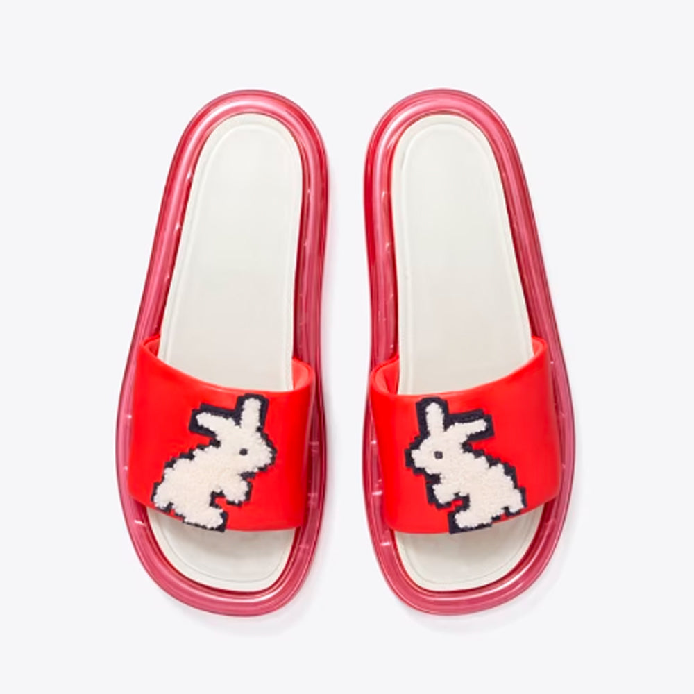 Tory Burch- Rabbit Bubble Jelly - Rambutan / Light Cream / Perfect Navy